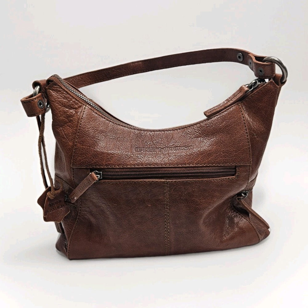 Spikes & Sparrow Bronco Leather Toronto Shoulder‎ Bag Purse Brandy Cognac Brown